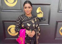American singer Maryanne J. George walks Grammy red carpet in a House of Masaba Saree