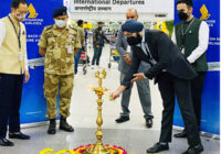 THE SINGAPORE AIRLINES AIRBUS A380 RETURNS TO DELHI