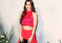 Eid Bash: Giorgia Andriani Is a Vision to Behold in this Pink Lehenga as she gets clicked by the paparazzi at the Eid Bash