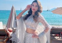 Shannon K Sanu Makes A Style Statement As She Walks For Fashion TV At Cannes 2023 In Silver Zari Work Lehenga! Shannon K Sanu Makes A Style Statement As She Walks For Fashion TV At Cannes 2023 In Silver Zari Work Lehenga!