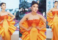 Cannes Film Festival: Urvashi Rautela is “Undisputed the new Ultimate Queen of Cannes” says fans as she rocks in Homologo’s Paris Orange Gown