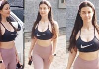 Giorgia Andriani Flaunts Her Toned Physique In Black Sports Bra Along With Post Workout Glow As She Gets Spotted Post Her Gym Session- Check Video Now