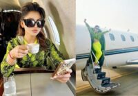 Urvashi Rautela says, “Love to fly private only, even its for 10 minutes.” as she shares snippets of her Private Jet Diaries