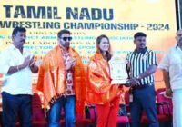परवीन डबास ने विशेष अतिथि के रूप में तमिलनाडु स्टेट आर्मरेसलिंग चैंपियनशिप 2024 में टेबल का उद्घाटन किया