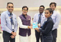 Acharya Vinod Kumar Receives Warm Welcome from IndiGo Airlines at Hyderabad Airport