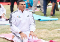 Amid film promotions, Akshay Kumar marks Yoga Day with community session