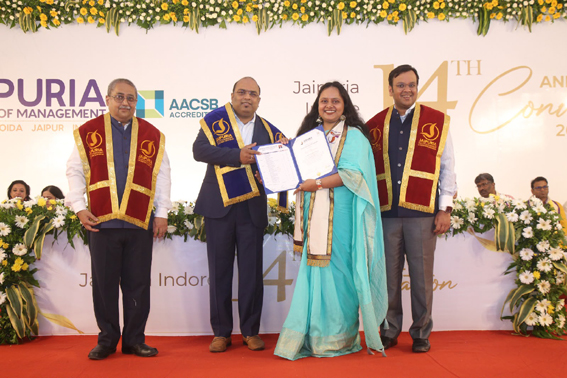 जैपुरिया इंदौर का 14वां दीक्षांत समारोह सम्पन्न; वर्ष 2026 का बैच दुनिया का नेतृत्व करने को तैयार