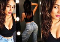 Seerat Kapoor Masters Effortless Street Style in a Black Bralette & Baggy Denim Look