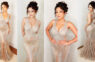 Seerat Kapoor Turns Heads in Champagne Couture, Delivering a Masterclass in Red Carpet Elegance