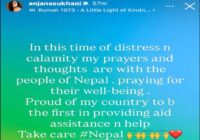 Anjana Sukhani Voices Concern Amid the Tragedy of Nepal Flash Floods